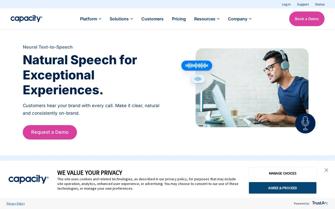 CereProc homepage screenshot