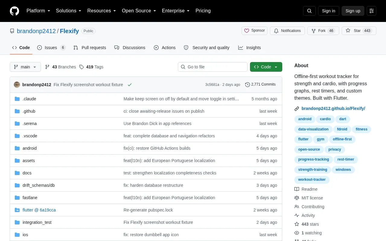 Flexify homepage screenshot