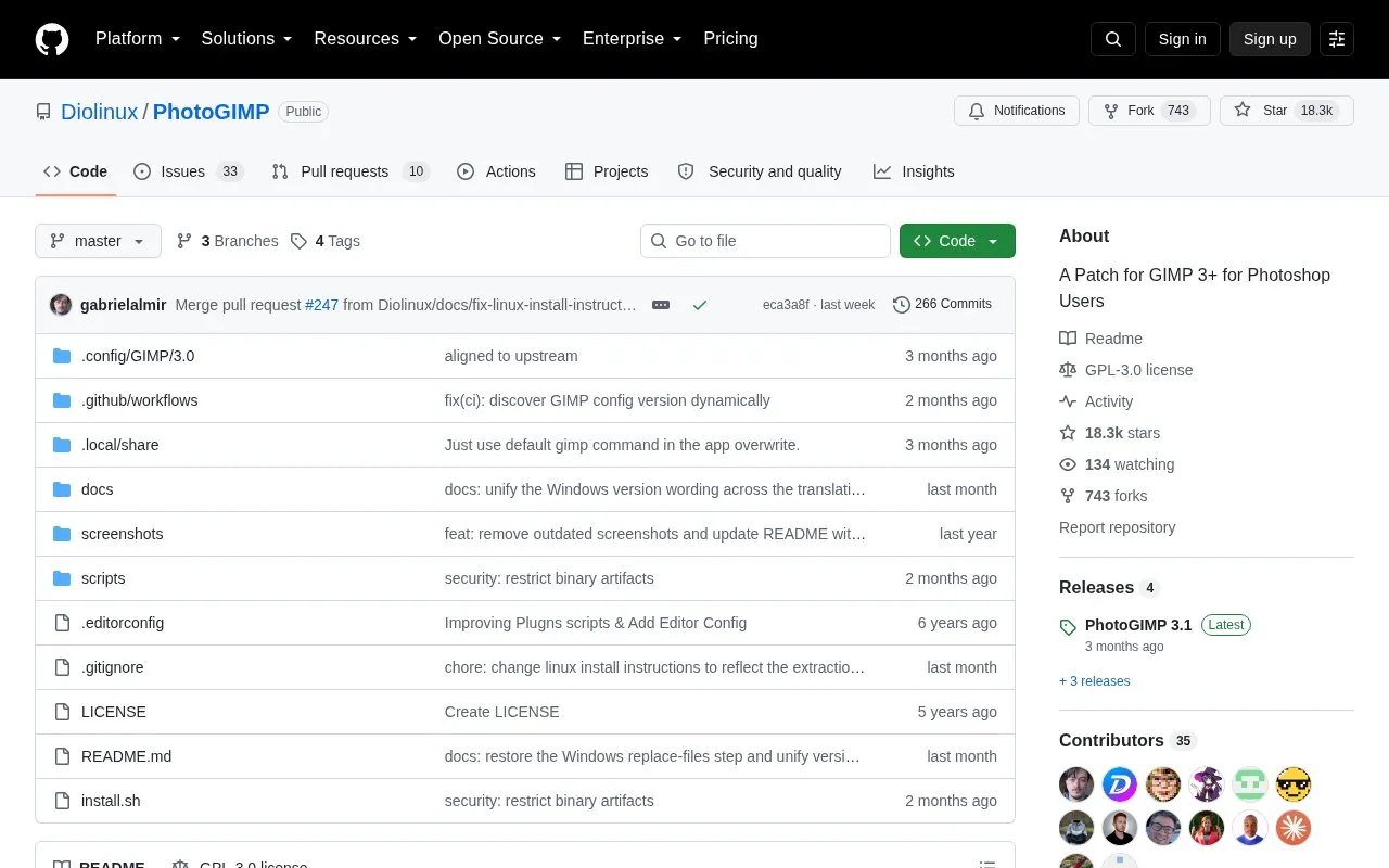 Photoshop UI homepage screenshot