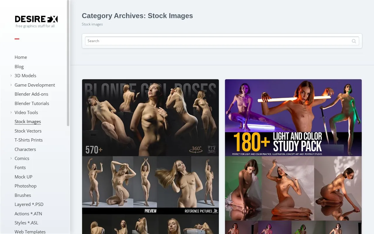 desirefx homepage screenshot