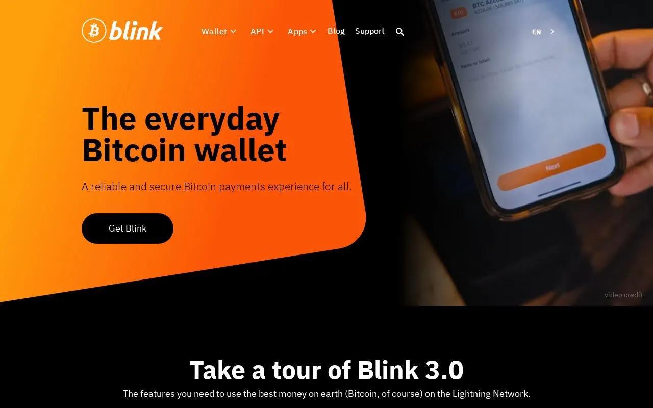 Blink homepage screenshot