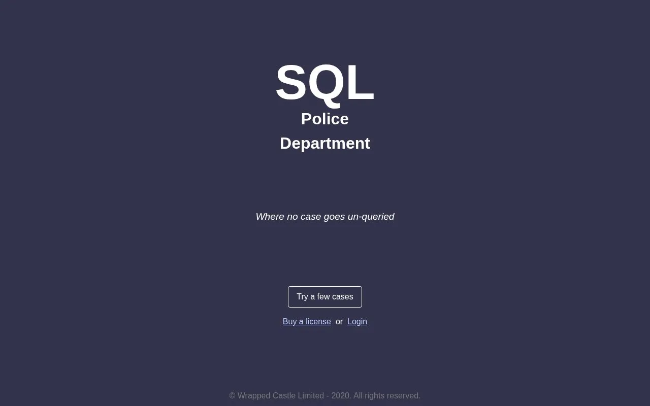 SQL PD homepage screenshot