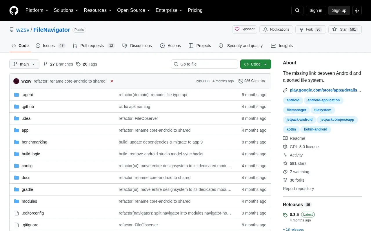 File Navigator homepage screenshot