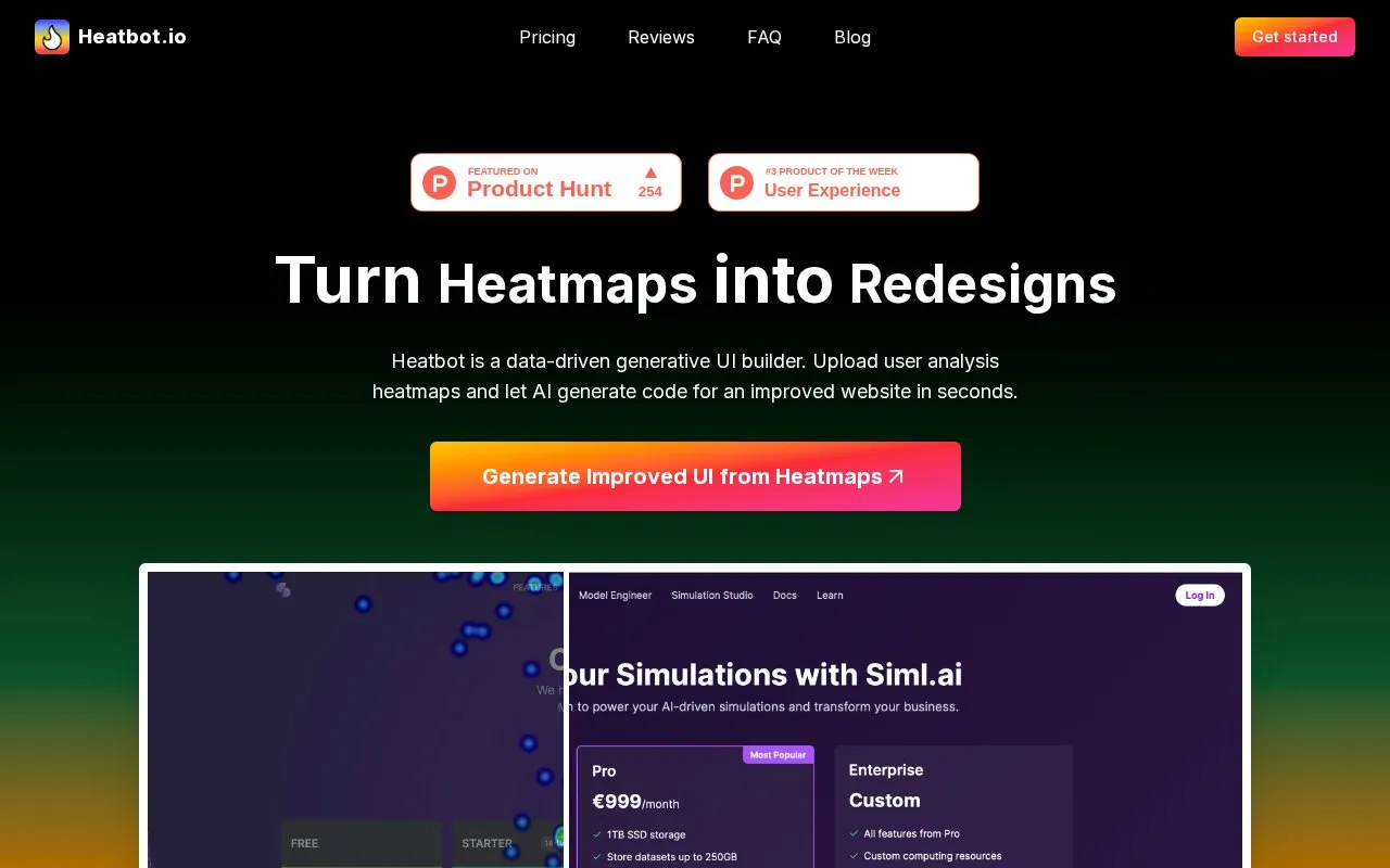 Heatbot.io homepage screenshot