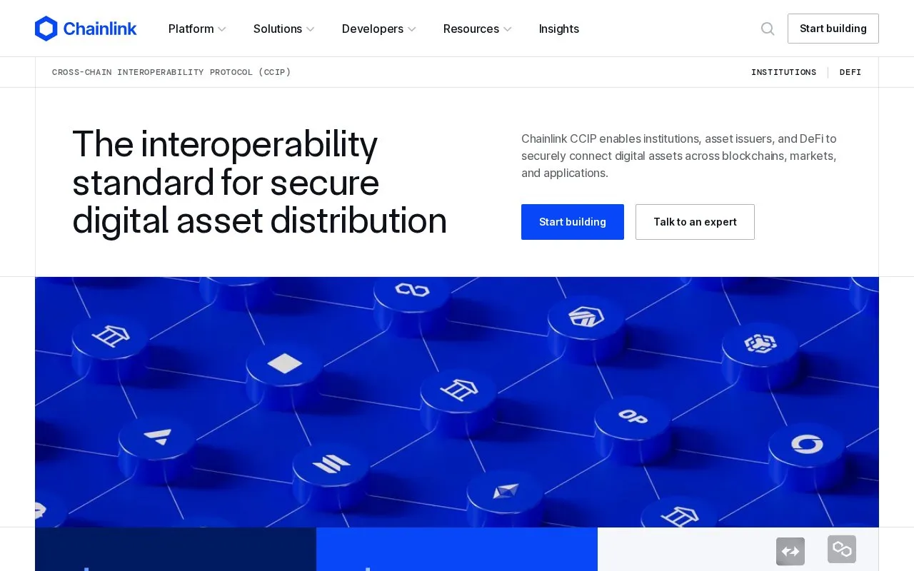 CCIP homepage screenshot