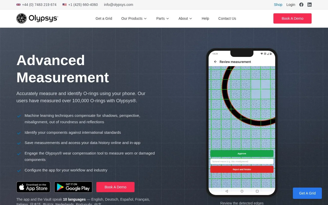 Olypsys homepage screenshot