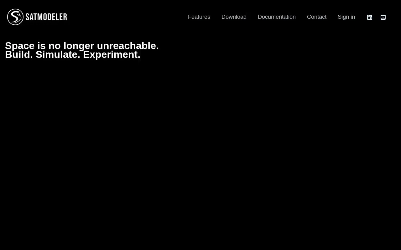 SatModeler homepage screenshot