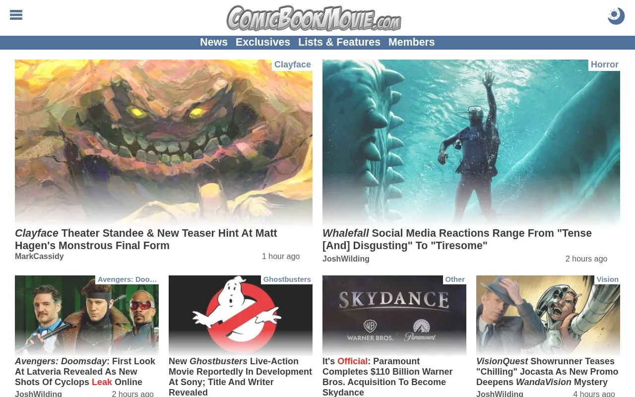 CBM homepage screenshot