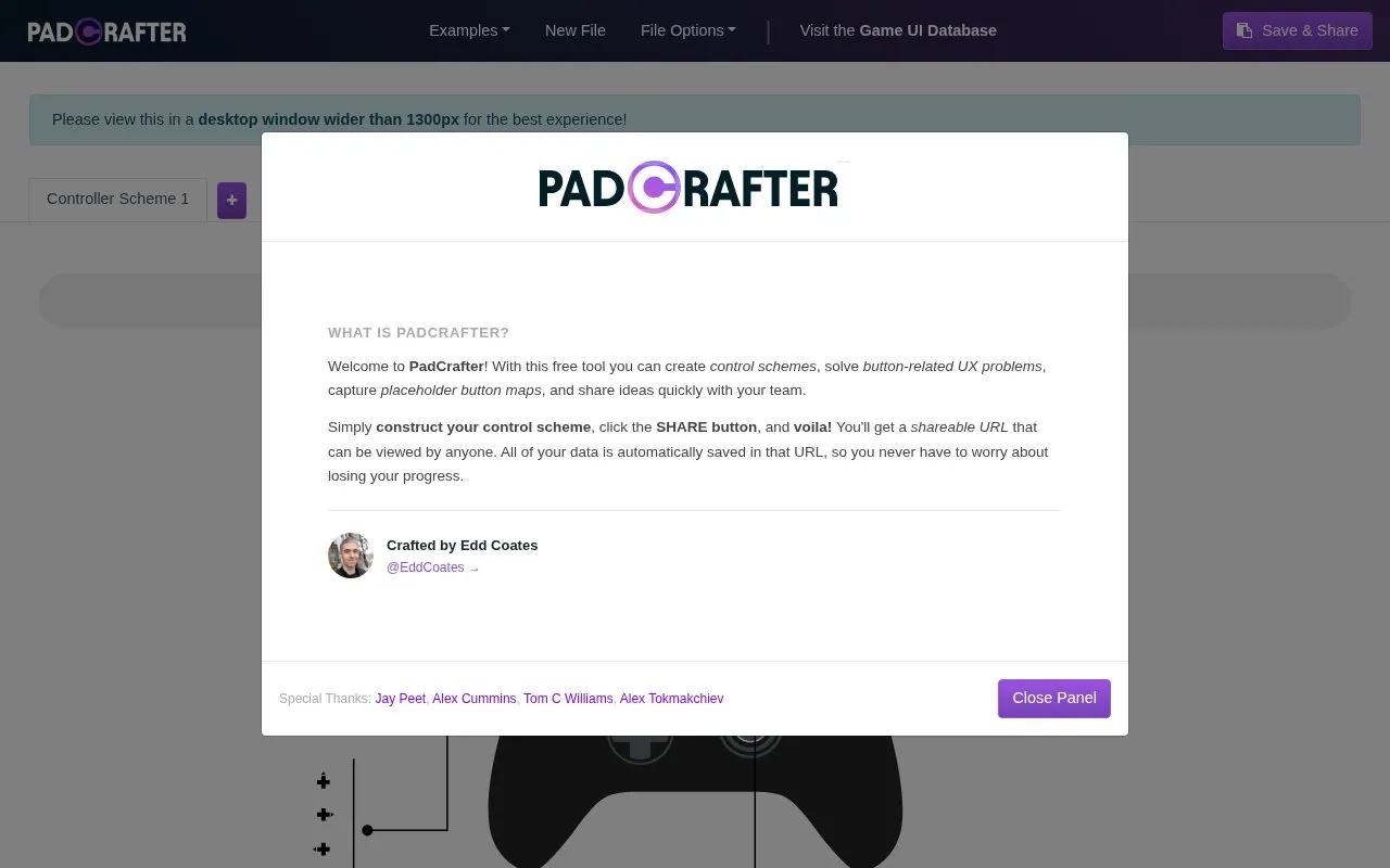PadCrafter homepage screenshot