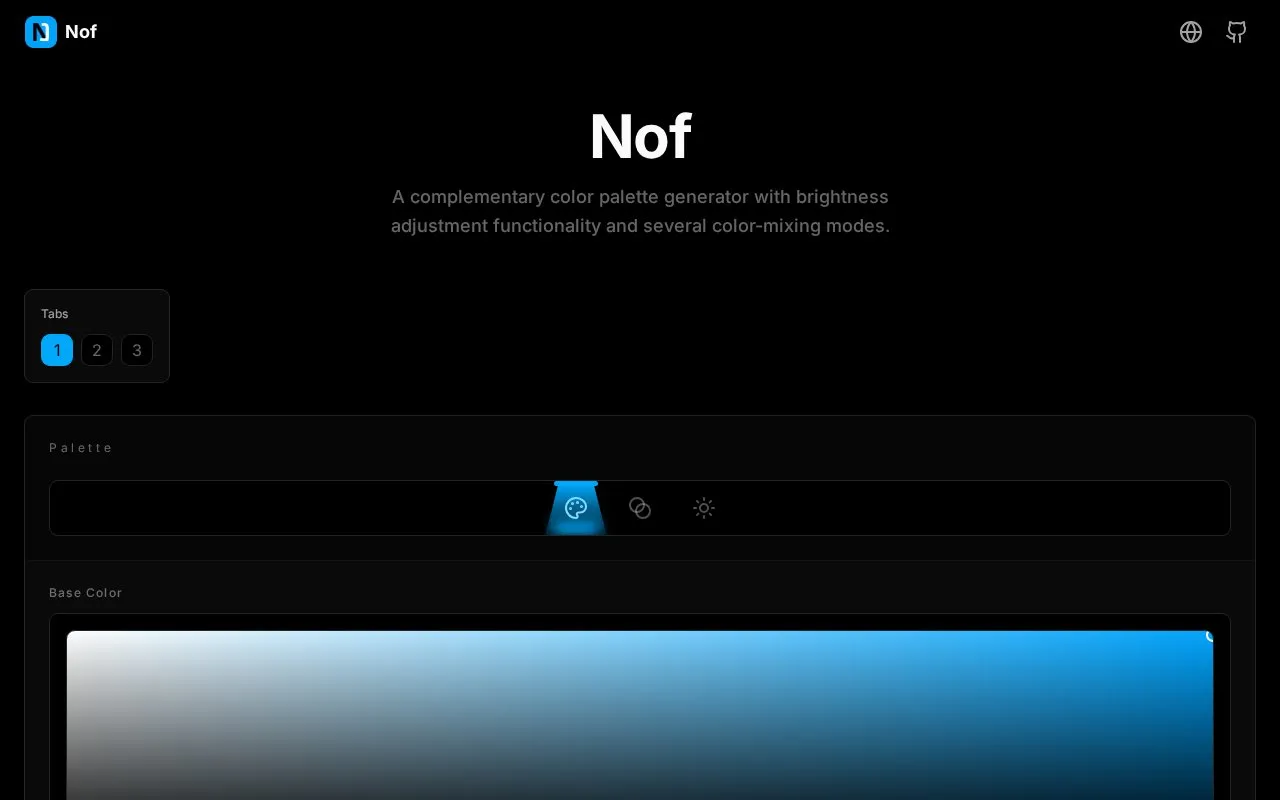 Nof homepage screenshot