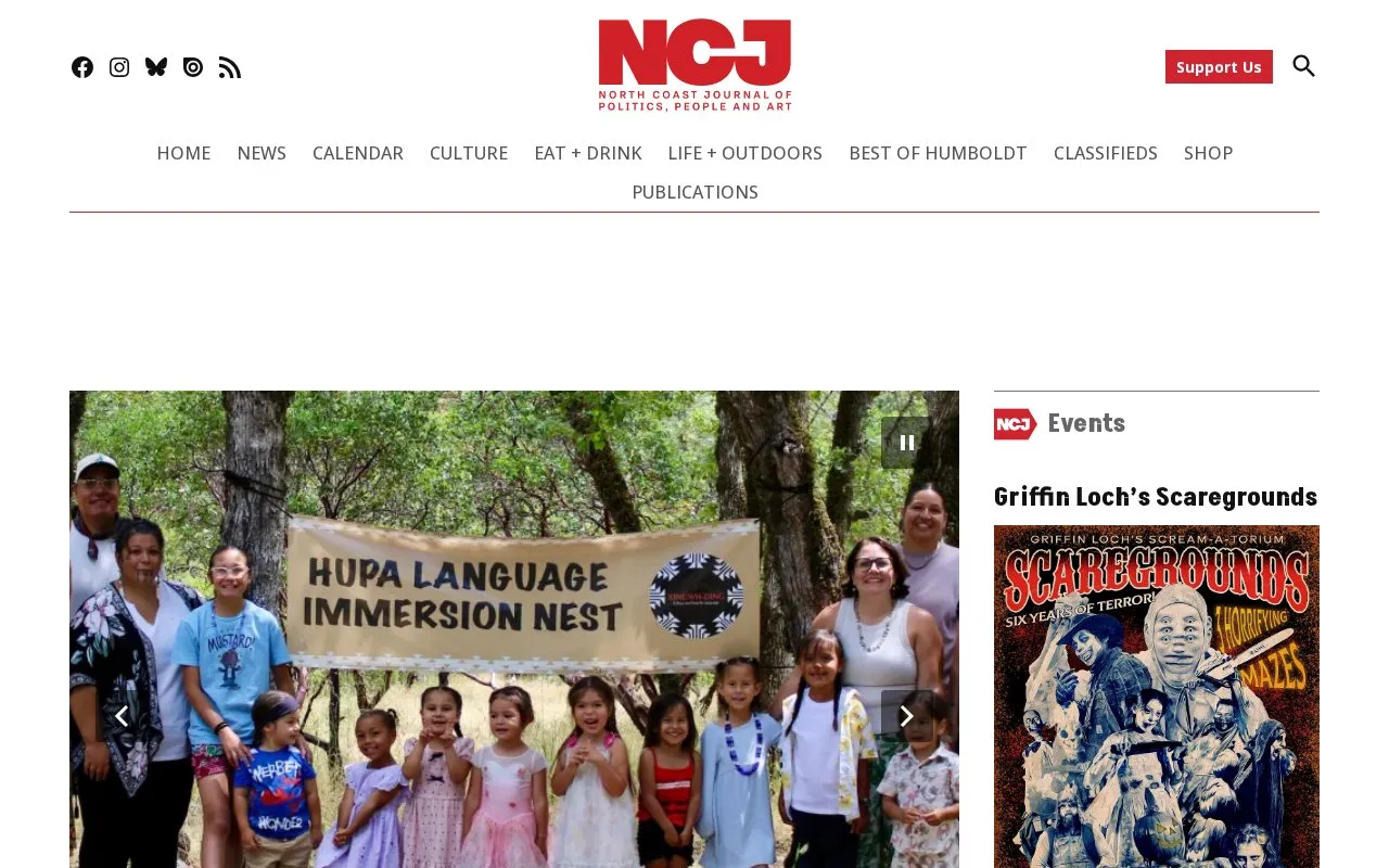 North Coast Journal homepage screenshot