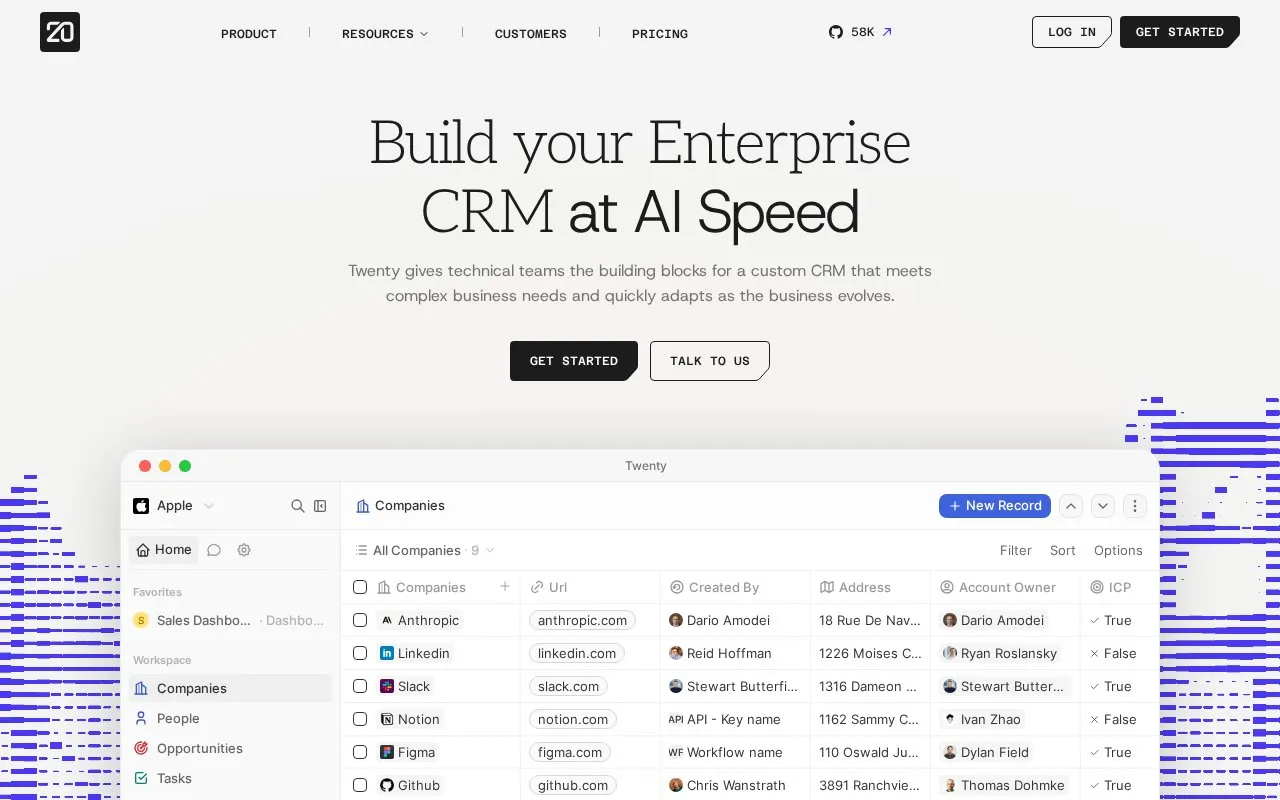 Twenty homepage screenshot