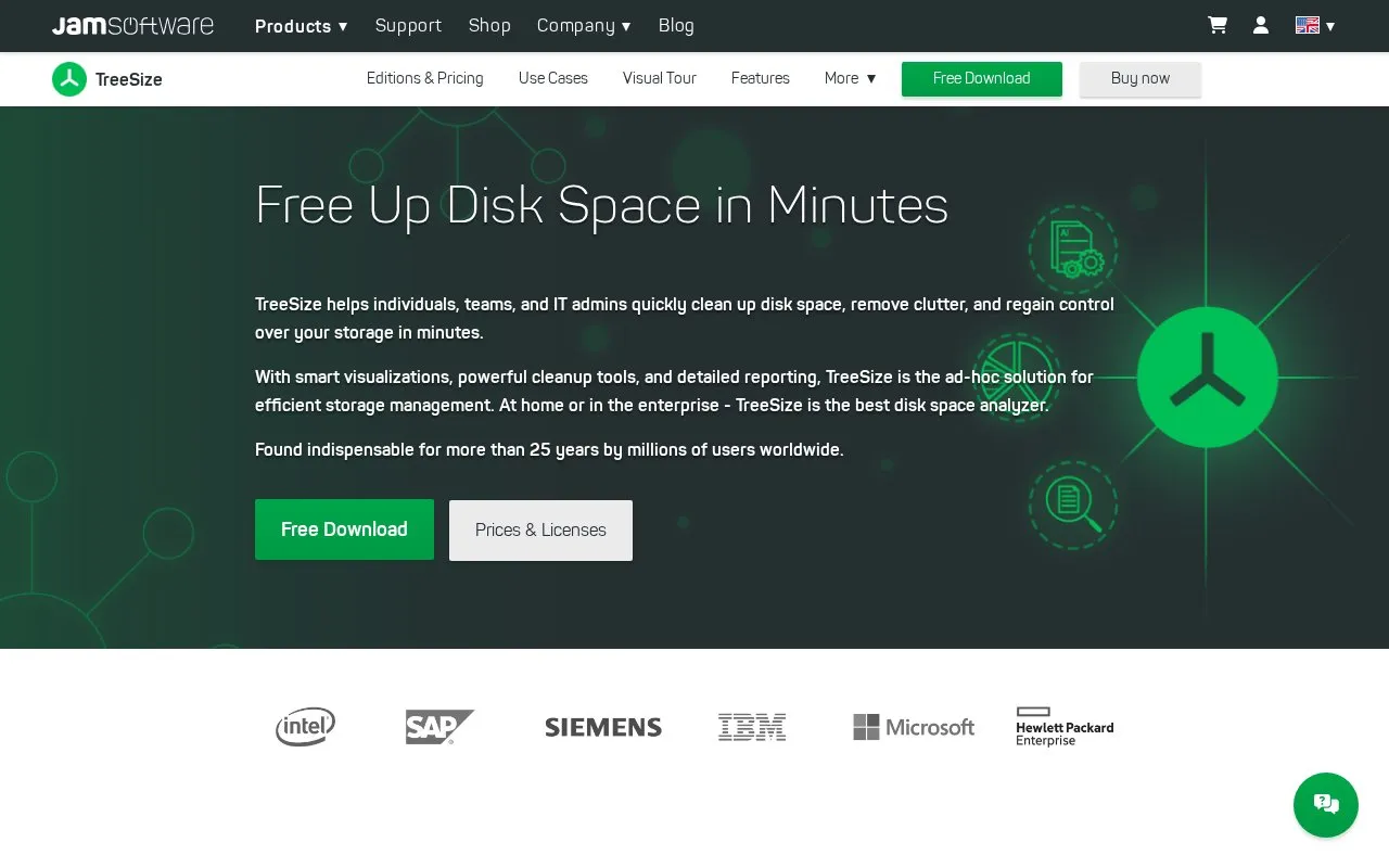 TreeSize homepage screenshot
