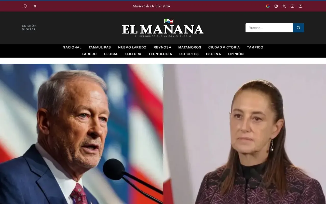El Mañana homepage screenshot