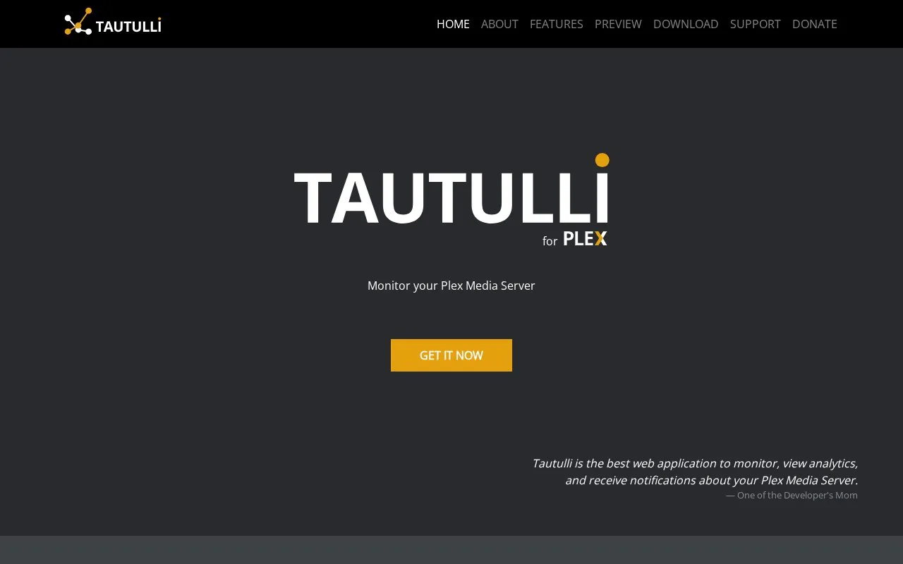 Tautulli homepage screenshot