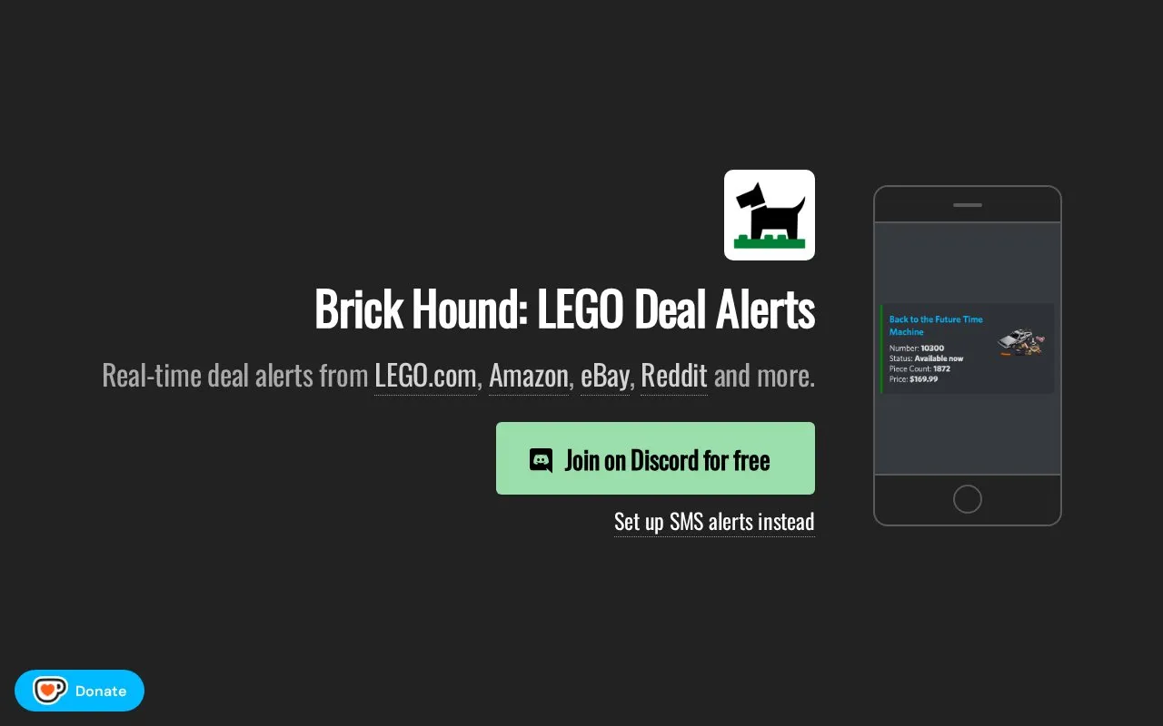 Brick Hound homepage screenshot