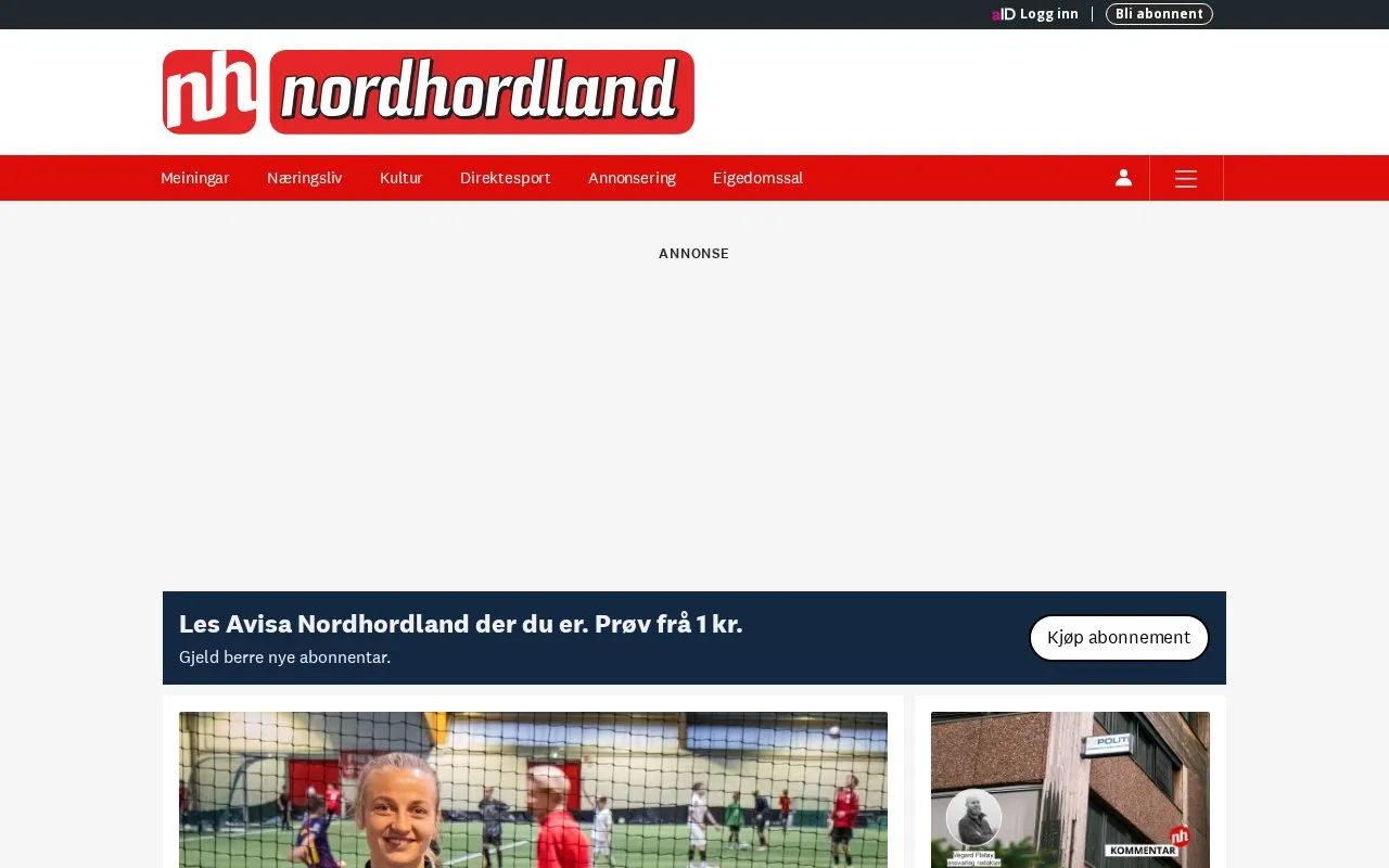 Nordhordland homepage screenshot