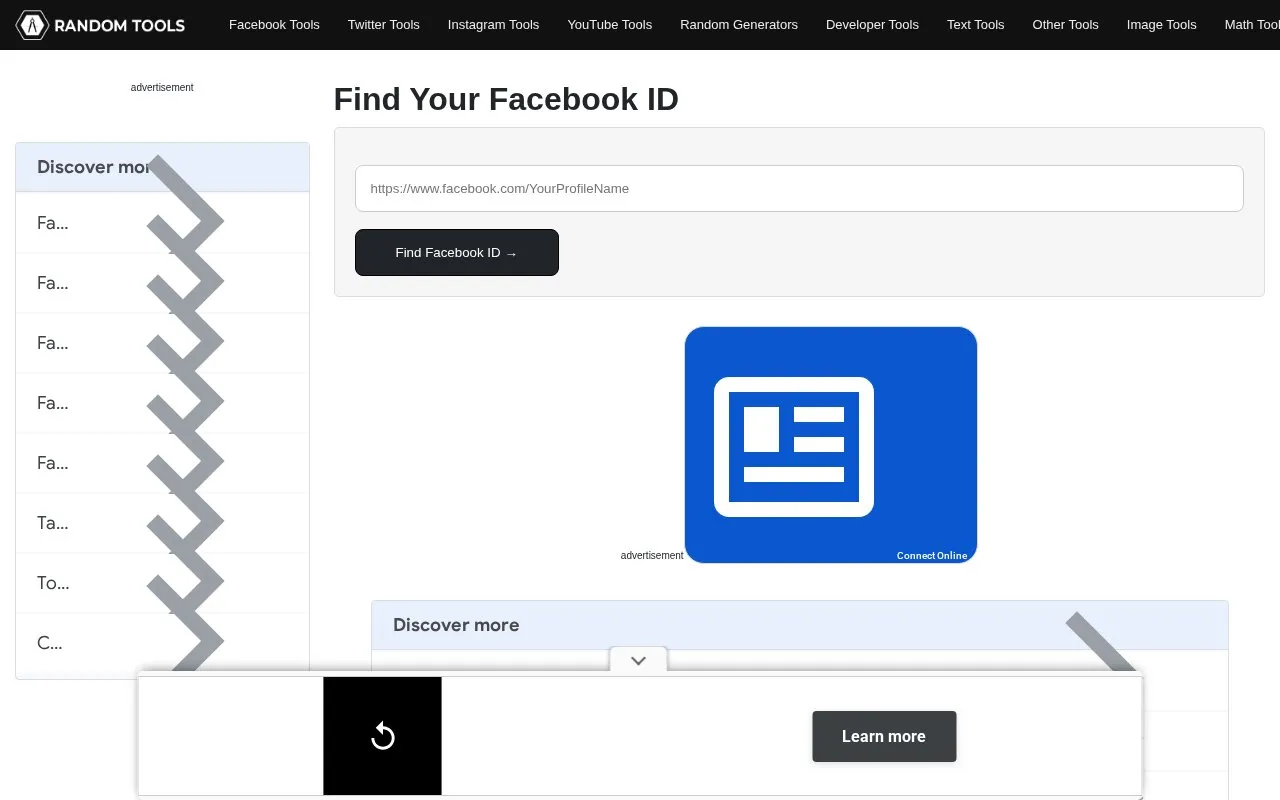 RandomTools homepage screenshot