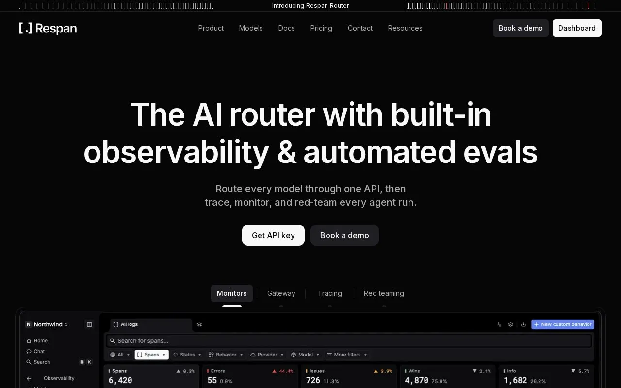 Keywords AI homepage screenshot