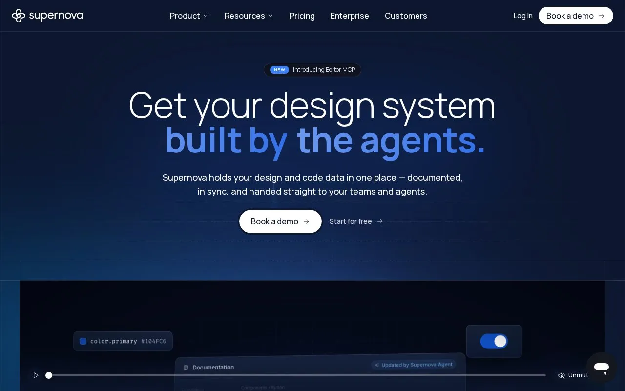 SuperNova homepage screenshot