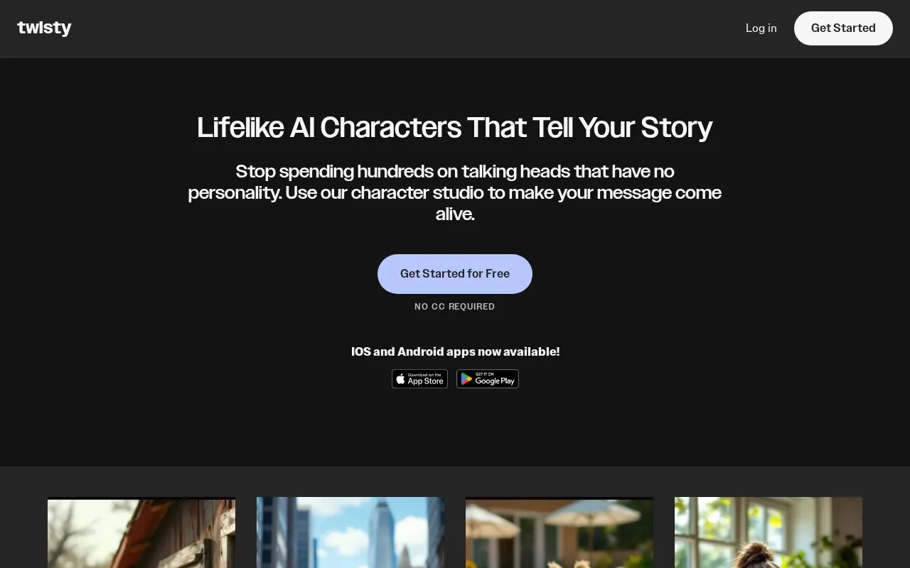 Twisty homepage screenshot