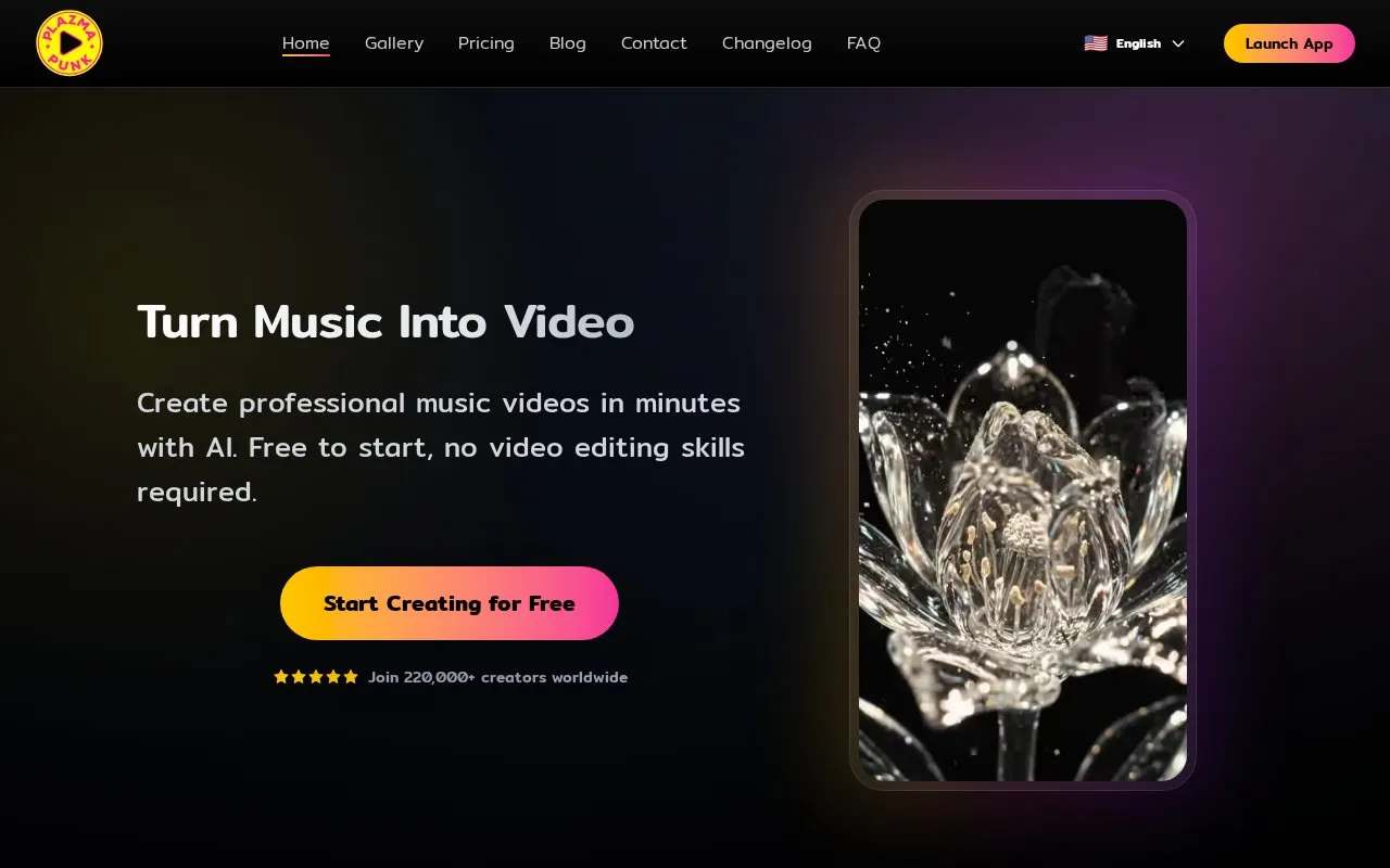 Plazmapunk homepage screenshot