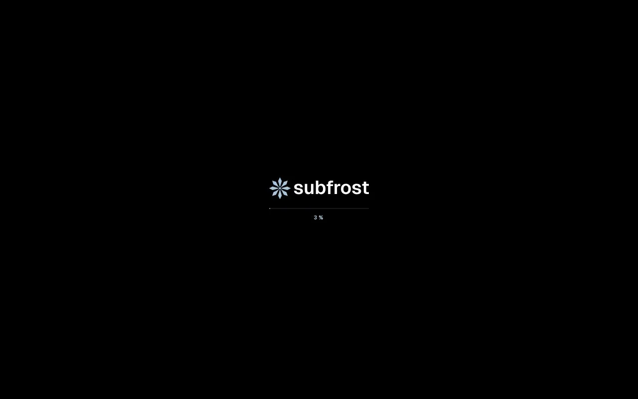 Subfrost homepage screenshot