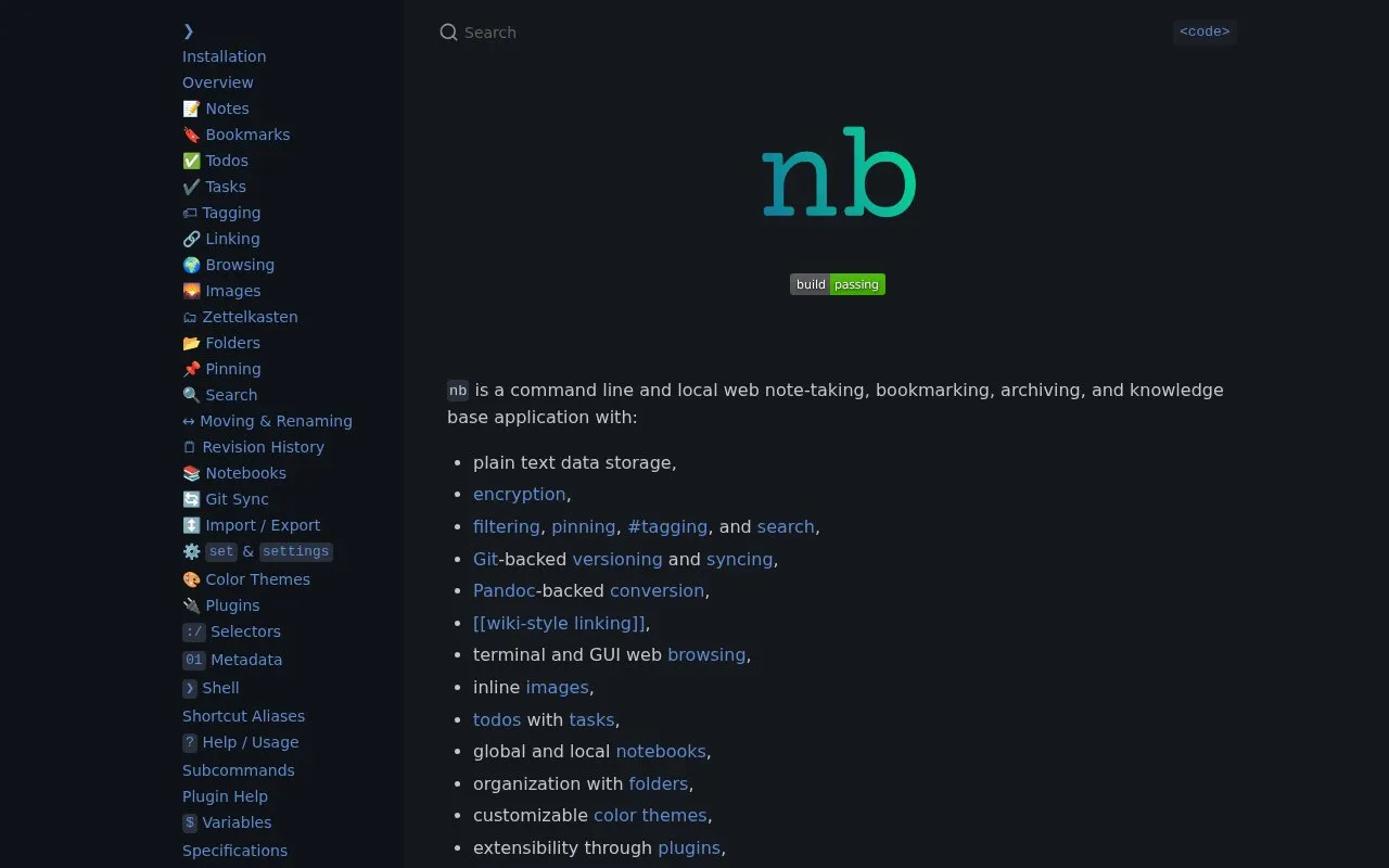 nb homepage screenshot