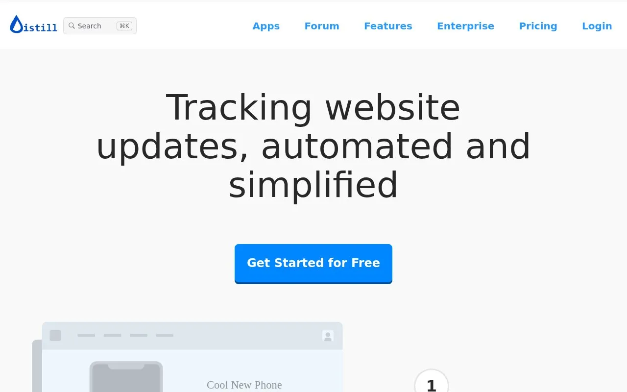 Distil homepage screenshot