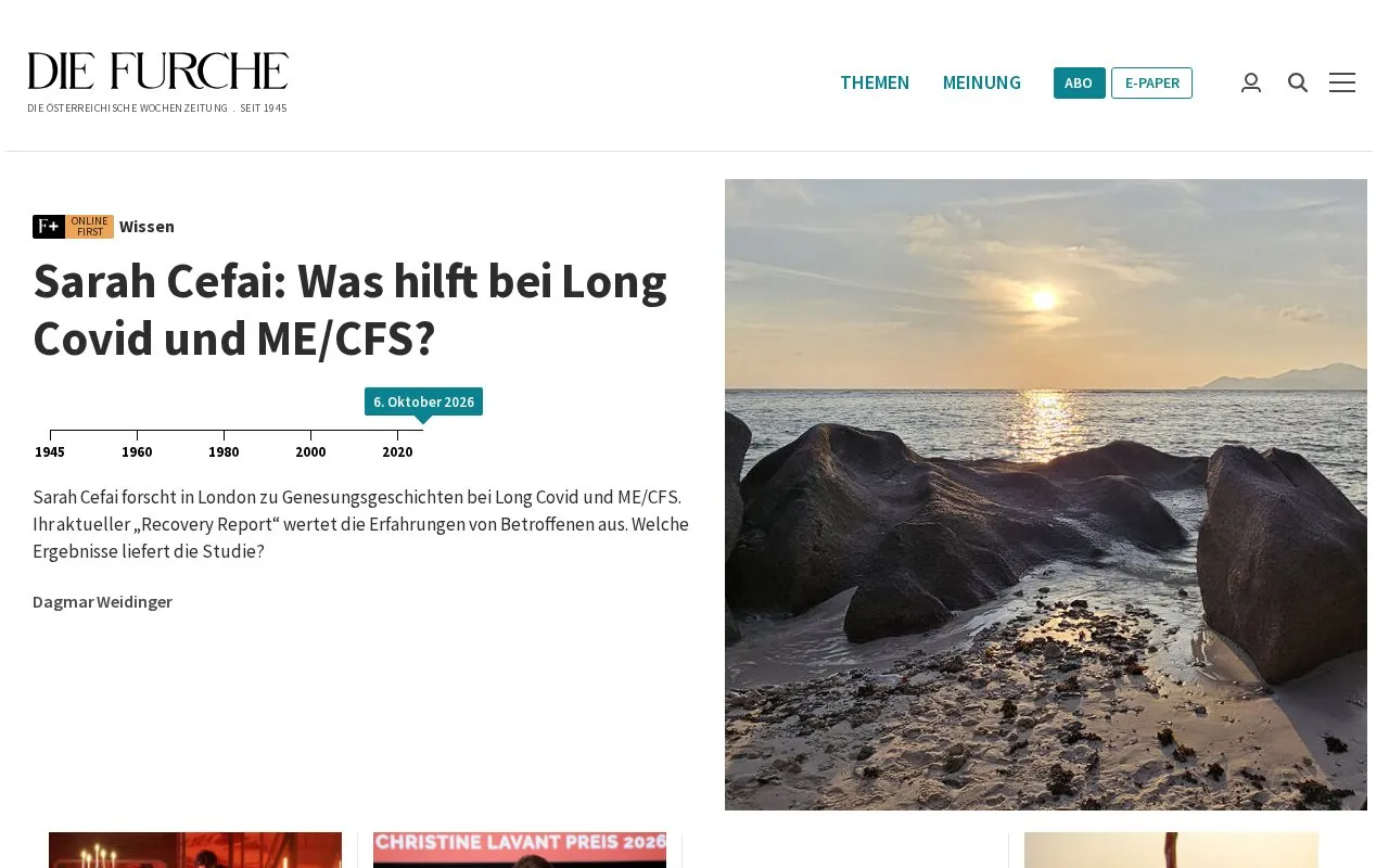 Die Furche homepage screenshot