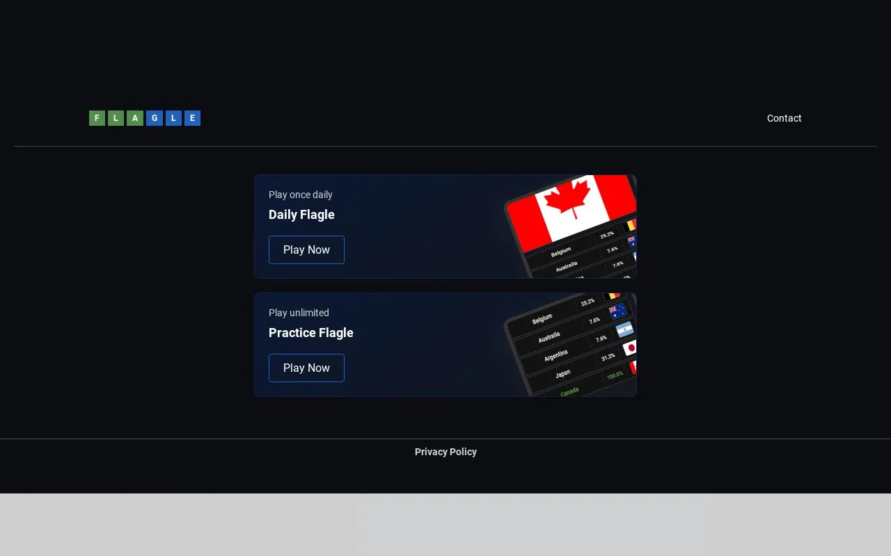 Flagle homepage screenshot