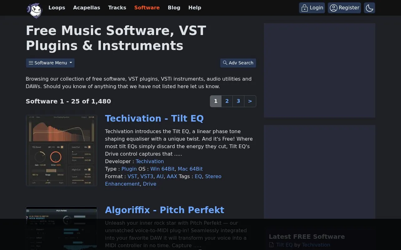 looperman homepage screenshot