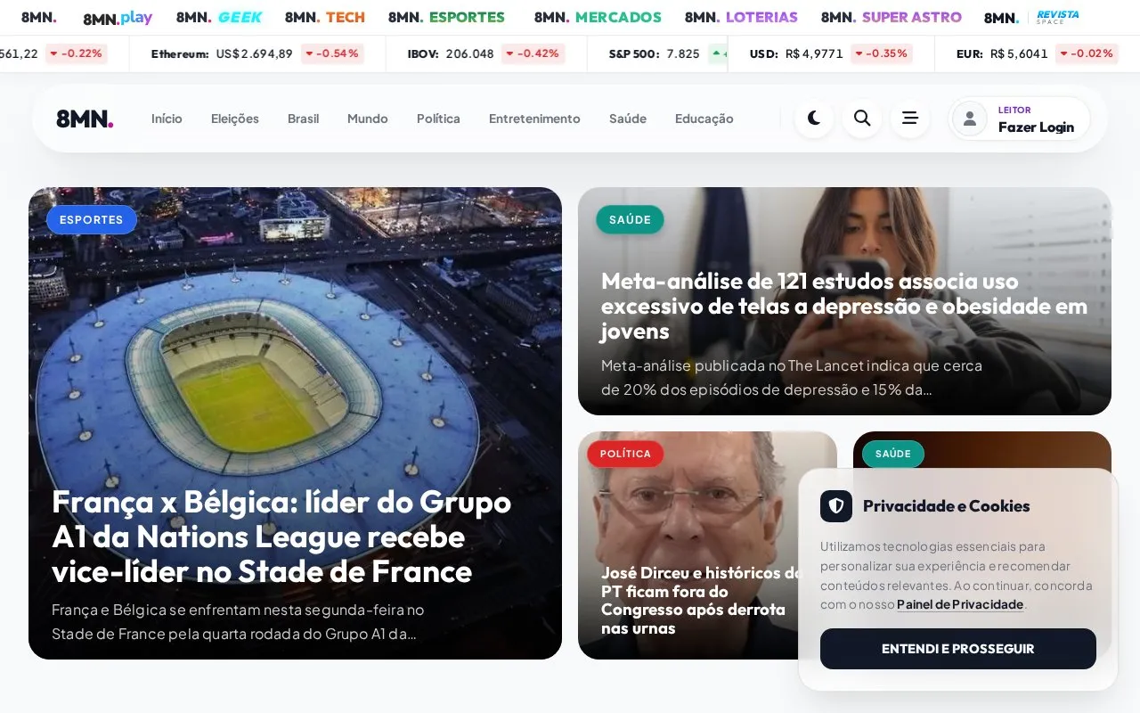 8MN. homepage screenshot