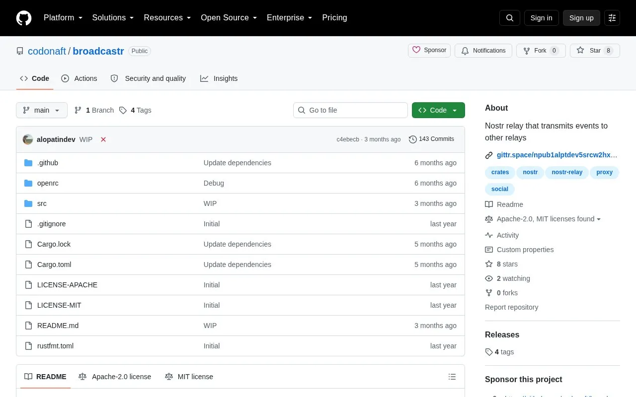 broadcastr homepage screenshot