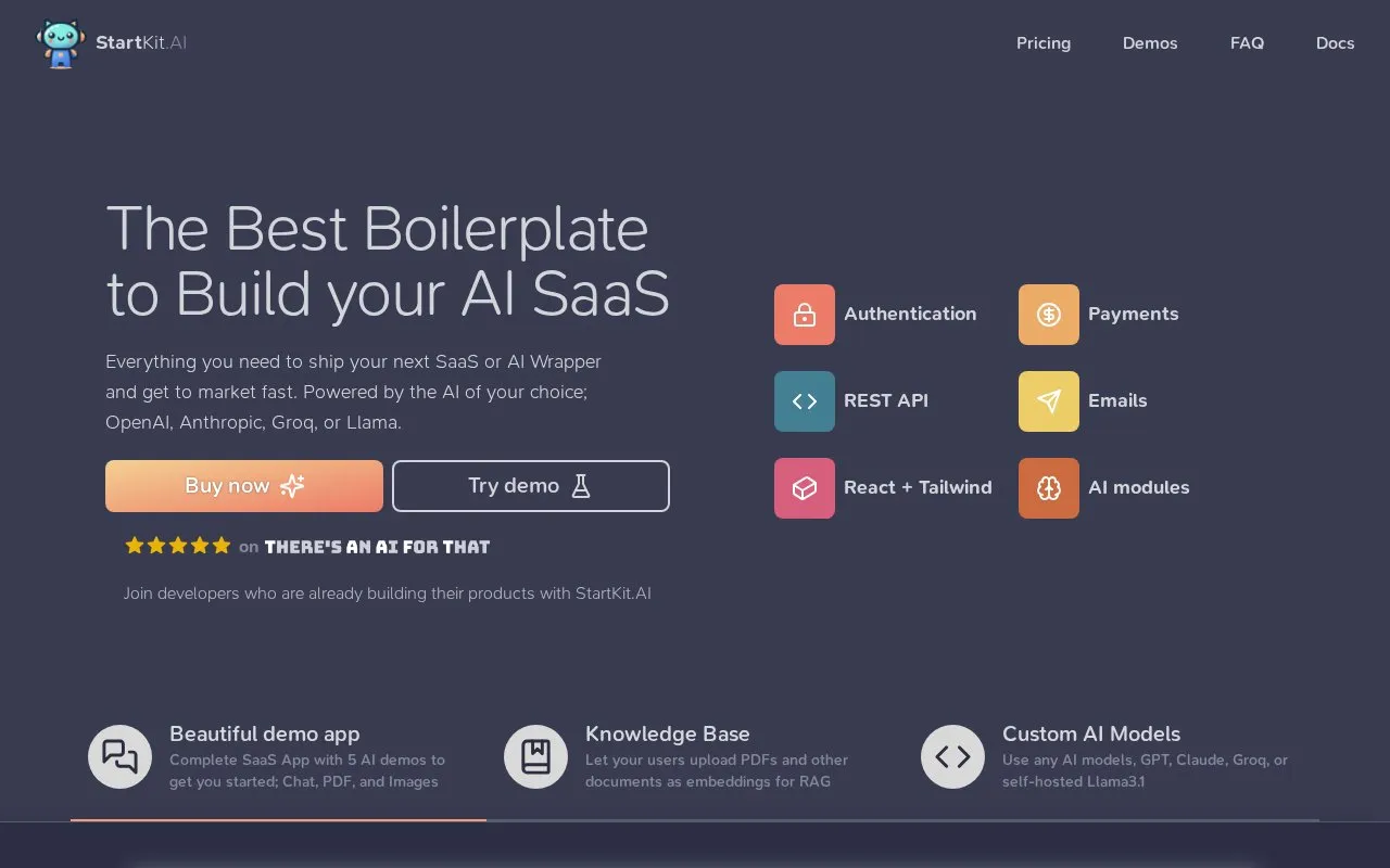 StartKit.AI homepage screenshot