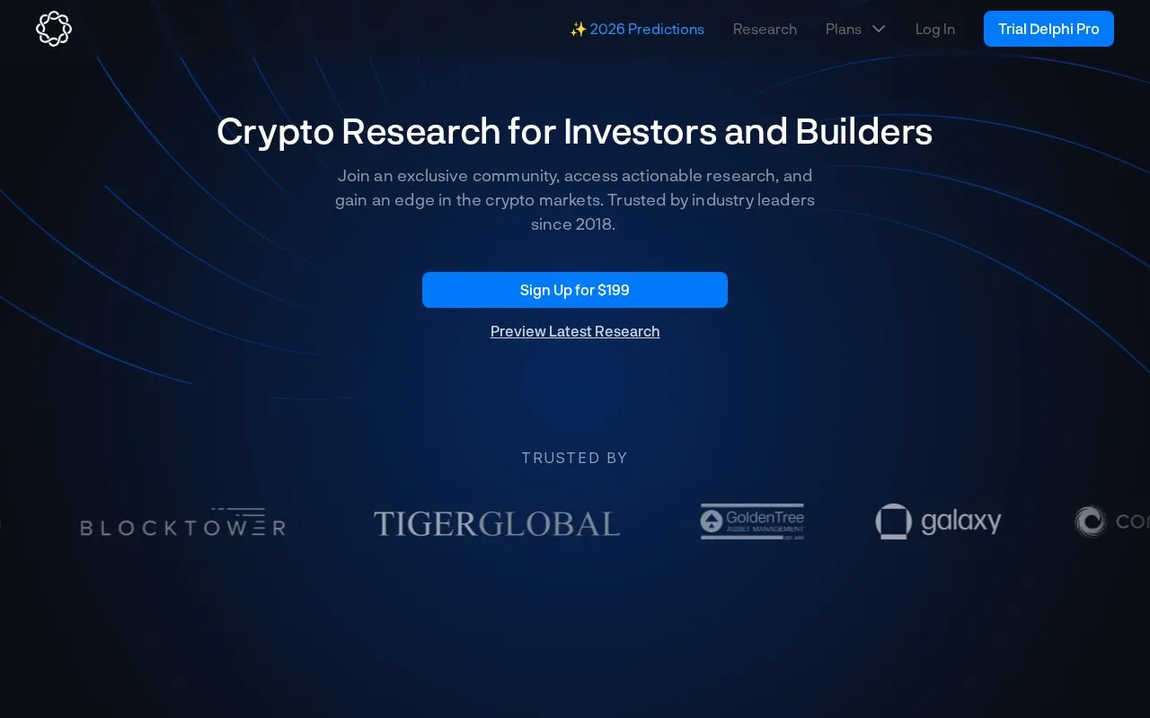 Delphi Digital homepage screenshot