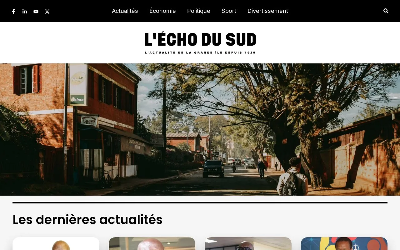 L'Écho du Sud homepage screenshot