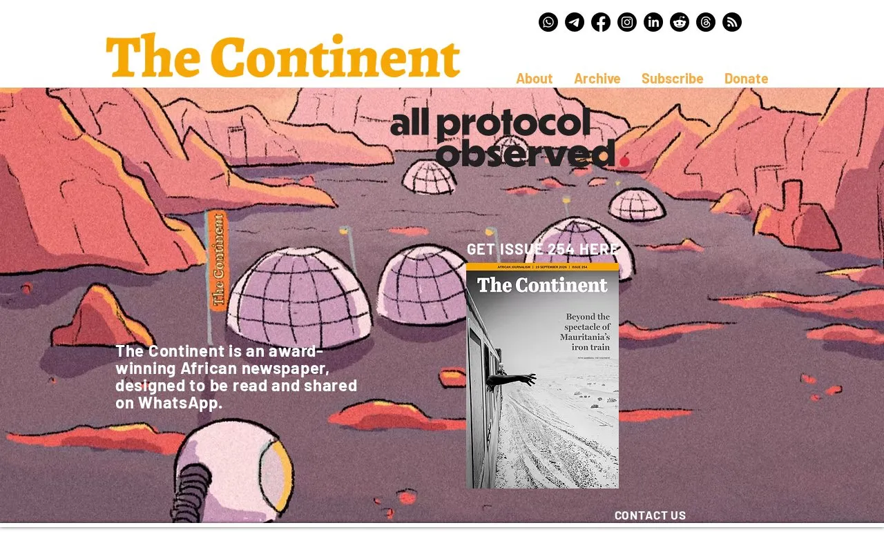 The Continent homepage screenshot