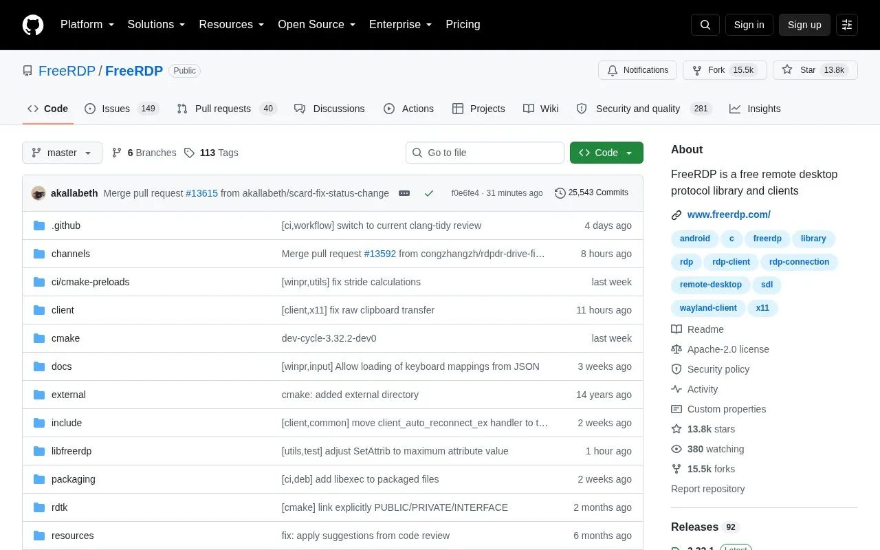 Free Rdp homepage screenshot