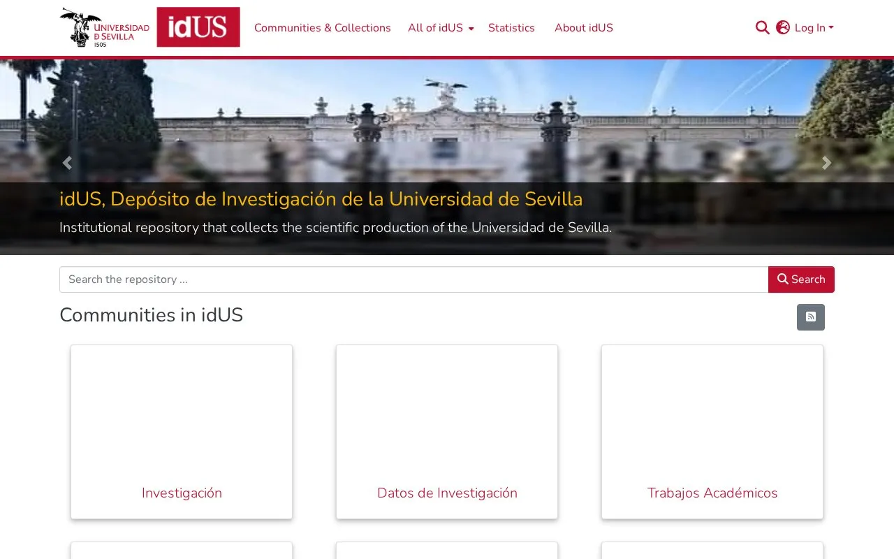idUS homepage screenshot