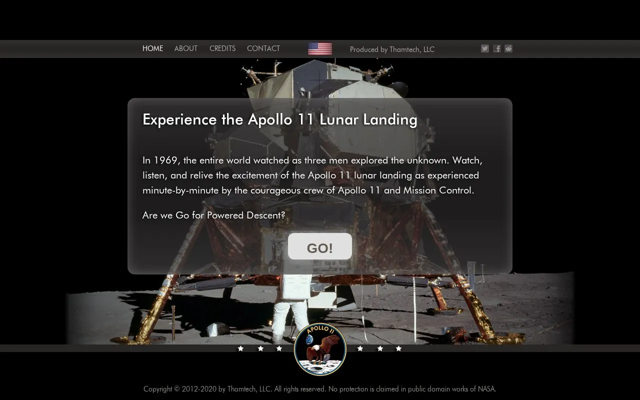 FirstMenOnTheMoon homepage screenshot