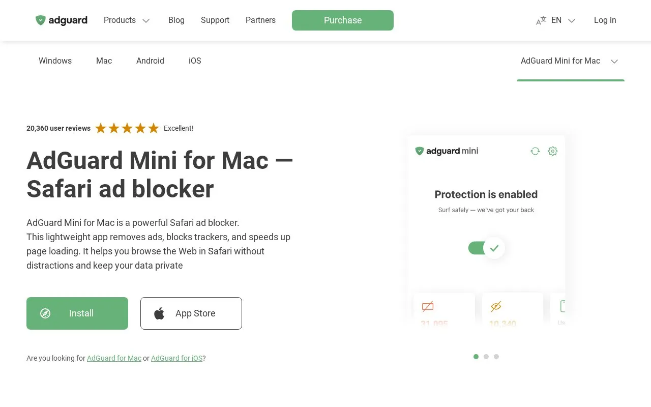 AdGuard Mini homepage screenshot