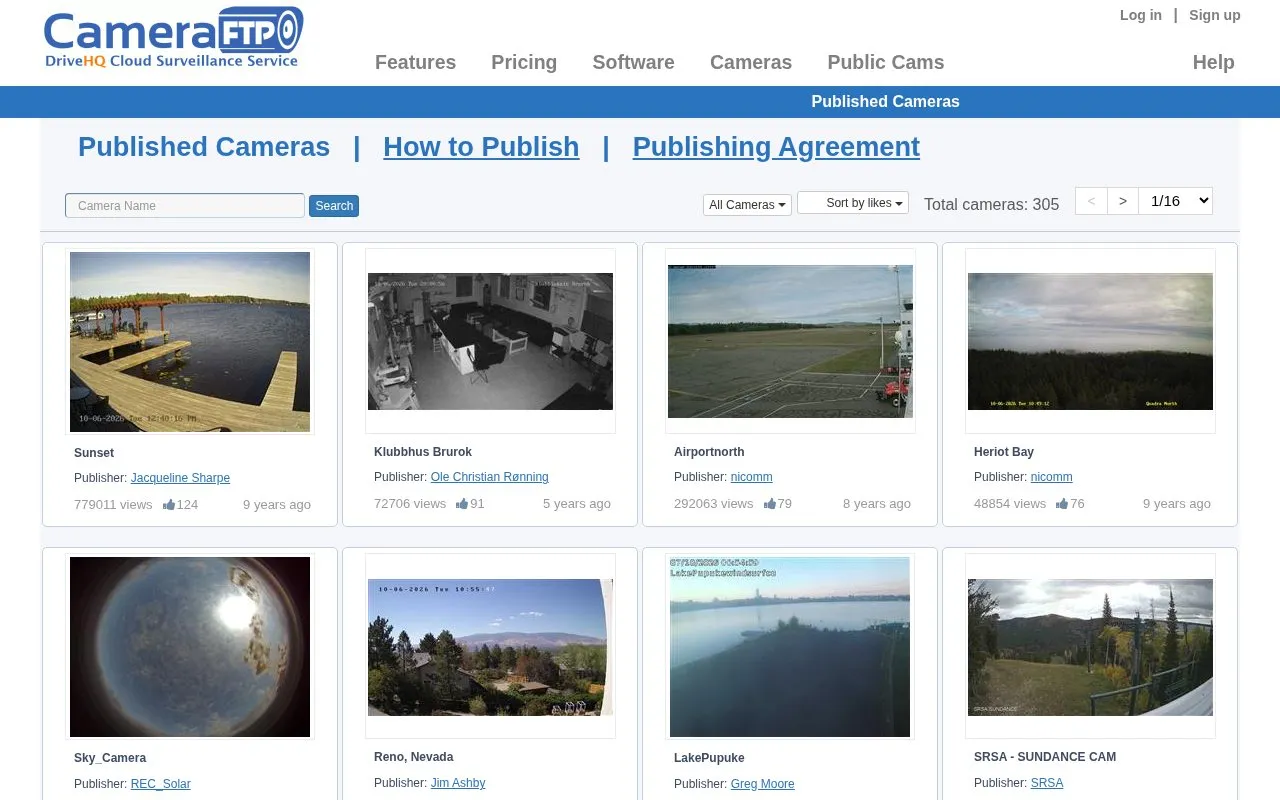CameraFTP homepage screenshot