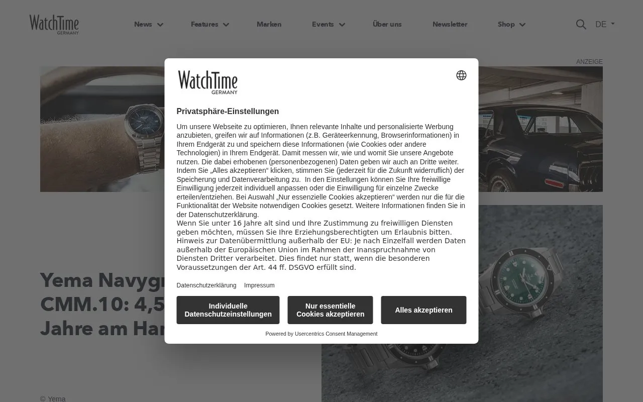 Chronos homepage screenshot