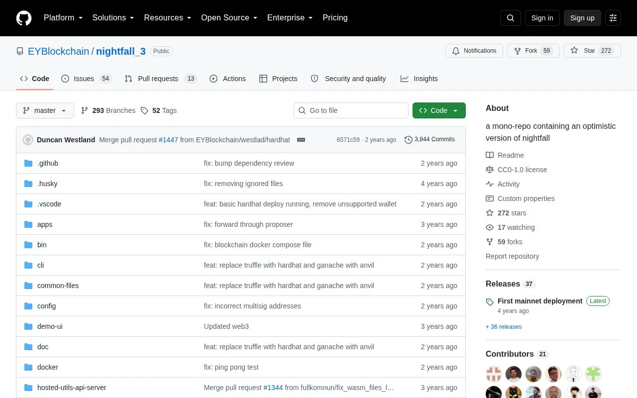 Nightfall 3 homepage screenshot