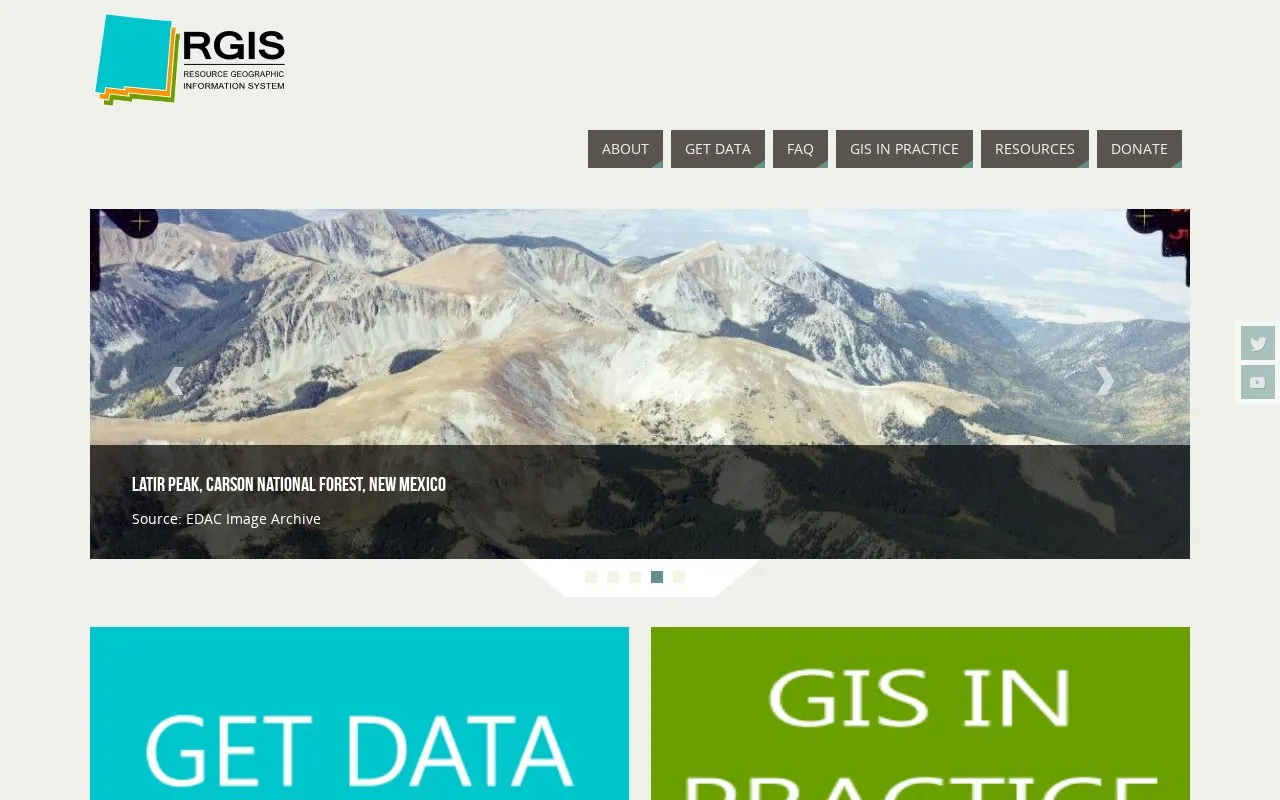 New Mexico RGIS homepage screenshot
