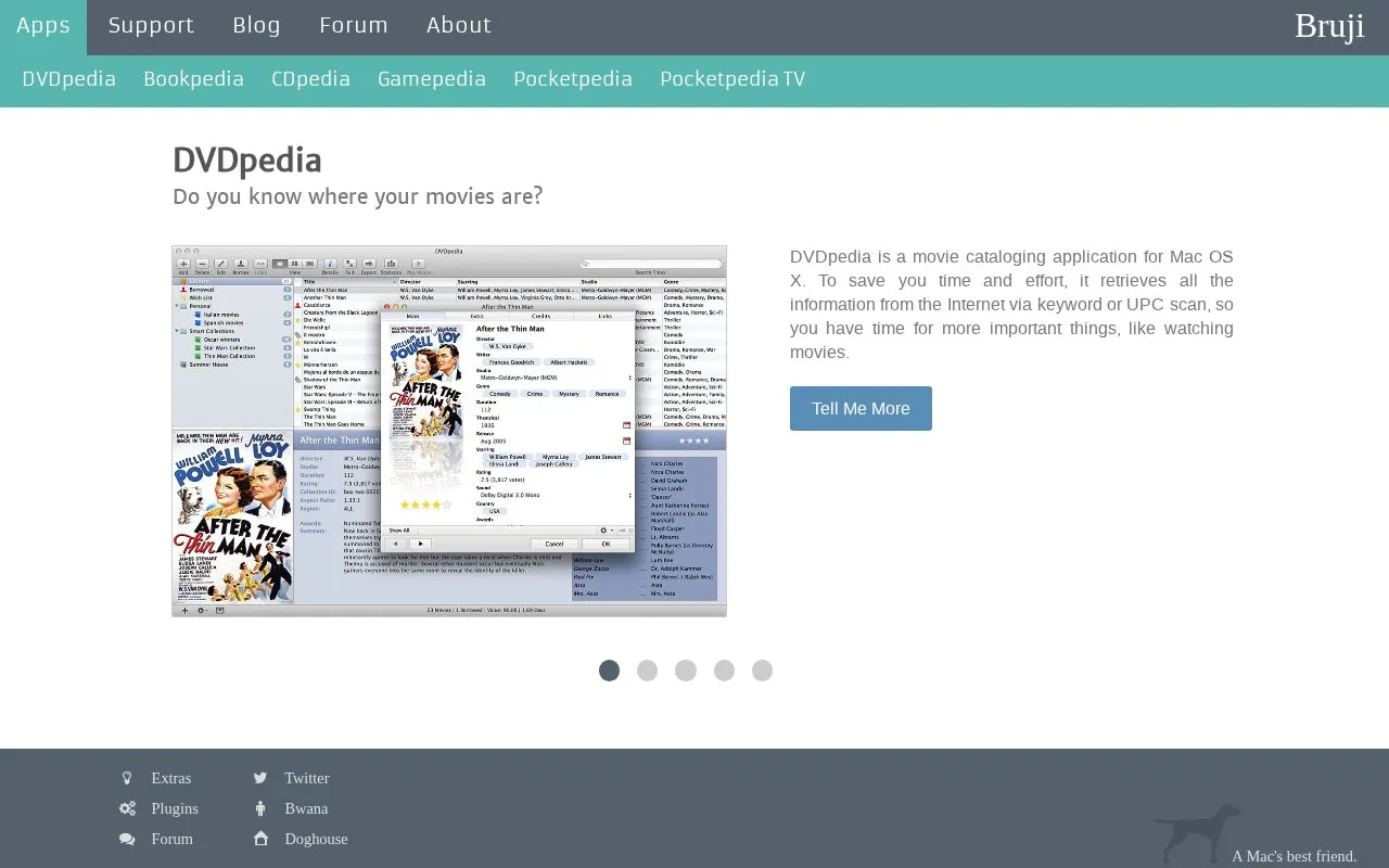 Bruji homepage screenshot