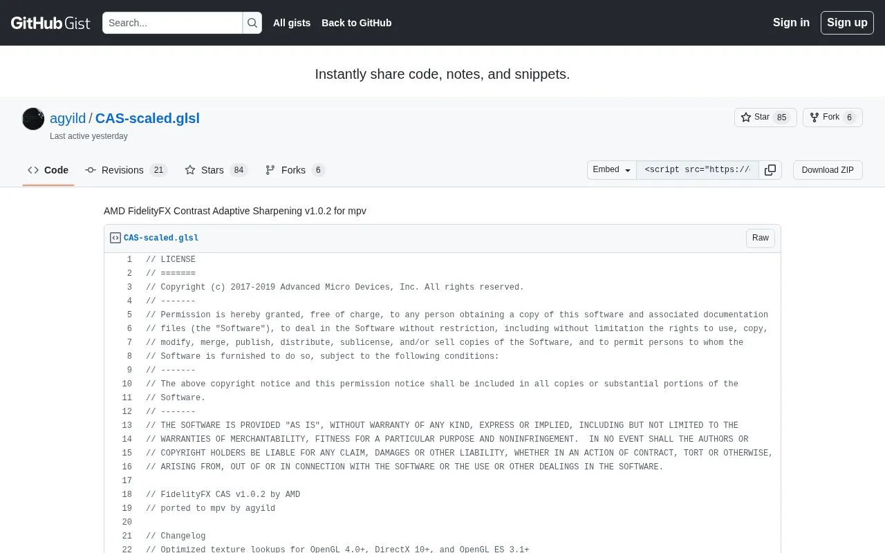 CAS homepage screenshot