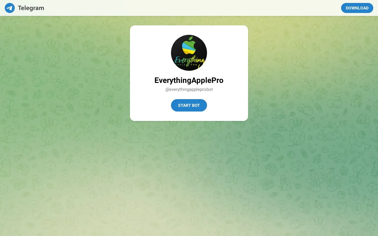 @everythingappleprobot homepage screenshot