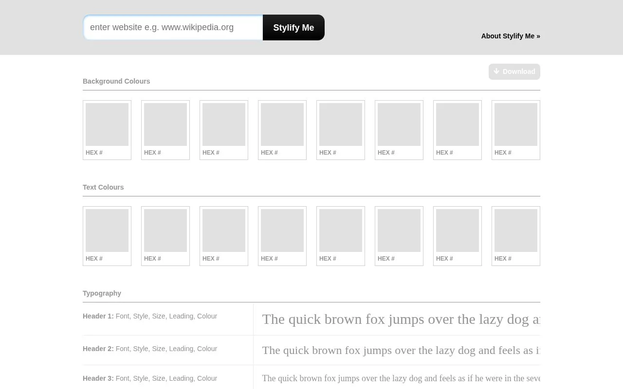 Stylify Me homepage screenshot
